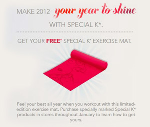 Free Yoga Mat From Specially Marked Special K Products