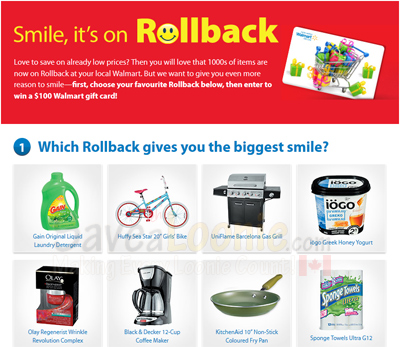 Walmart Rollback Gift Card Contest — Deals from SaveaLoonie!