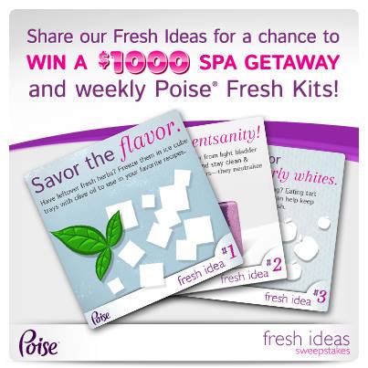 Poise Fresh Ideas Sweepstakes