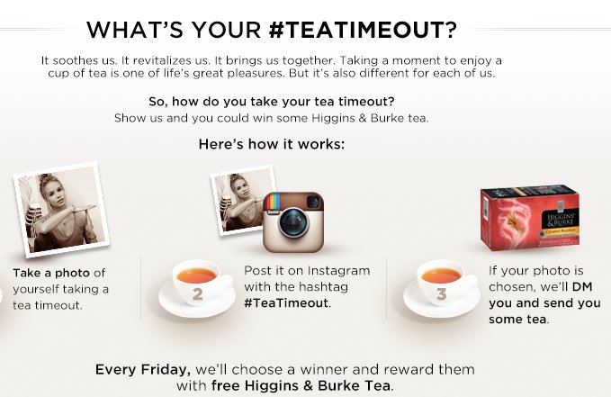 Higgens & Burke #TEATIMEOUT Contest