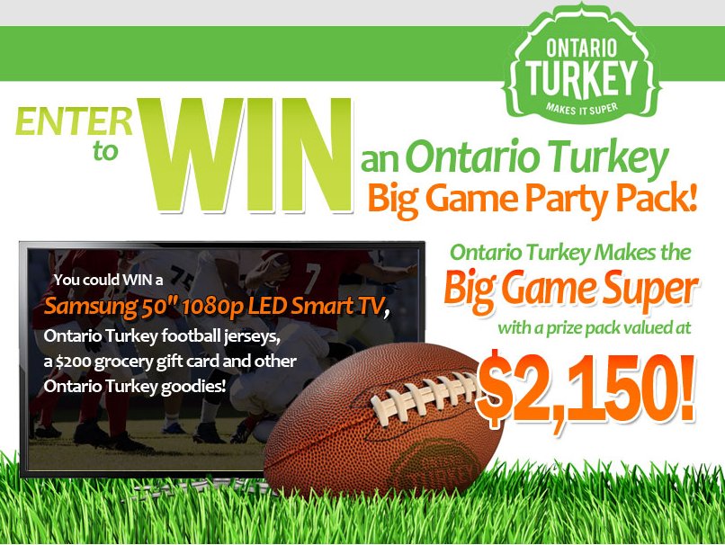 Ontario Turkey Big Game Party Pack Contest