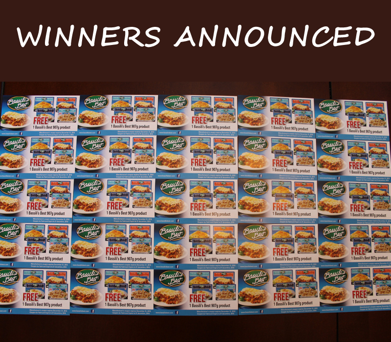 Bassili’s Best Coupon Giveaway Winners
