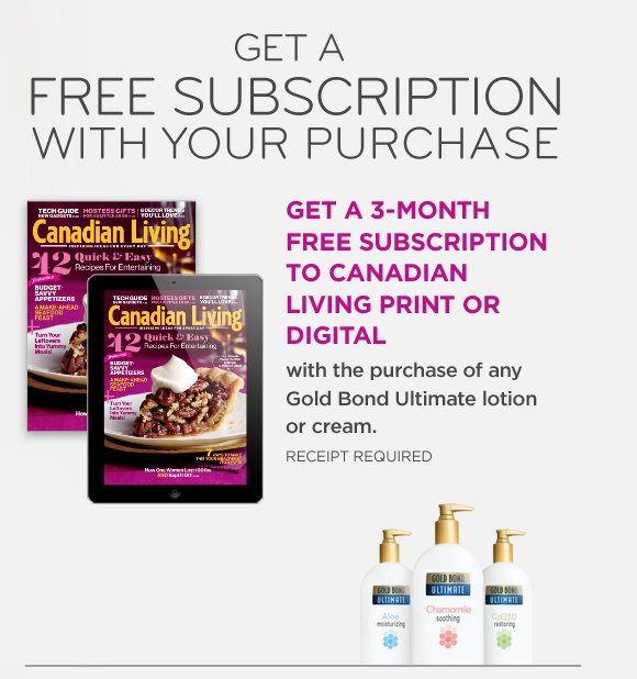 Canadian Living & Gold Bond Ultimate Offer