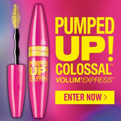 Maybelline Pumped Up! Colossal Mascara Giveaway