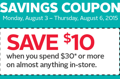Rexall – $10 Off Coupon