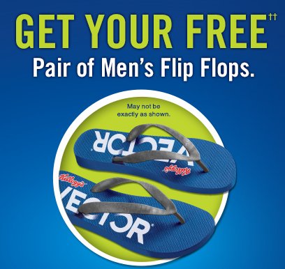 Free Kellogg’s Vector Men’s Flip Flops