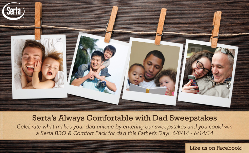 Serta’s Always Comfortable with Dad Sweepstakes