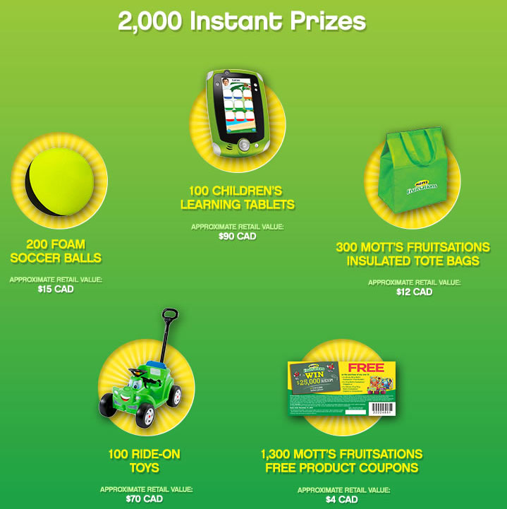 Mott’s Fruitsations Win a $25,000 RESP Contest