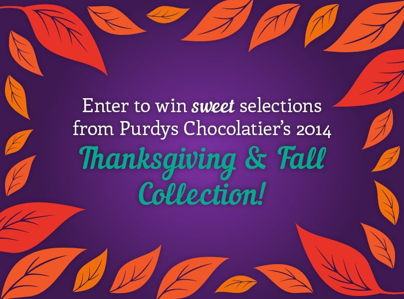 Purdys Chocolatier Thanksgiving Giveaway