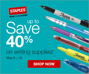 Staples.ca – 40% off Writing Supplies