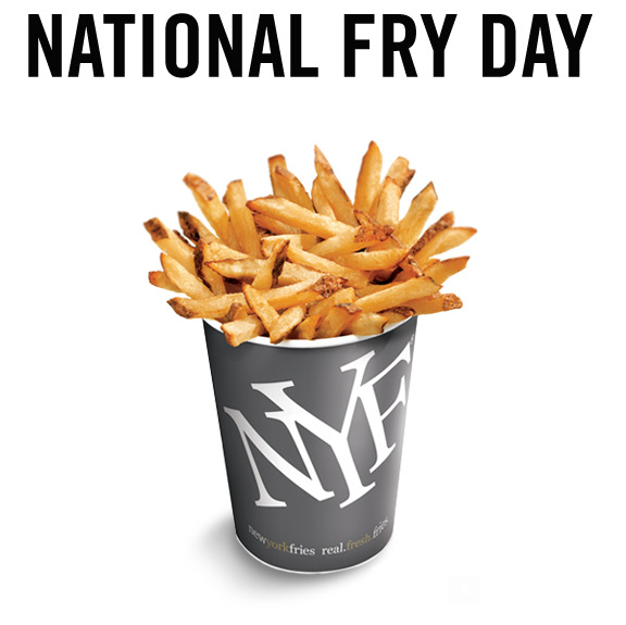 New York Fries Free Fries on National Fry Day — Deals from SaveaLoonie!
