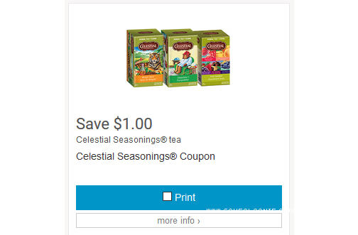 Celestial Seasonings Tea Coupon