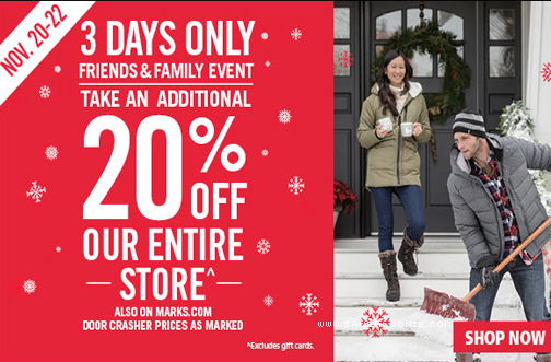 Mark’s Friends & Family Event