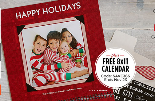 Shutterfly Free 8×11 Calendar
