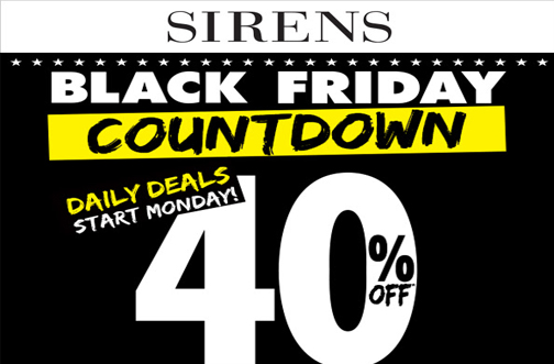Sirens Black Friday Countdown