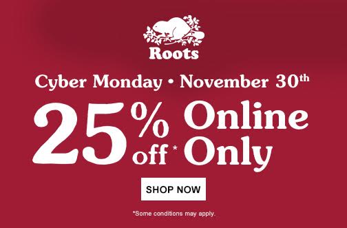 Roots Cyber Monday Sale