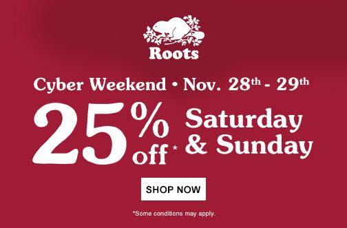 Roots Black Friday Sale