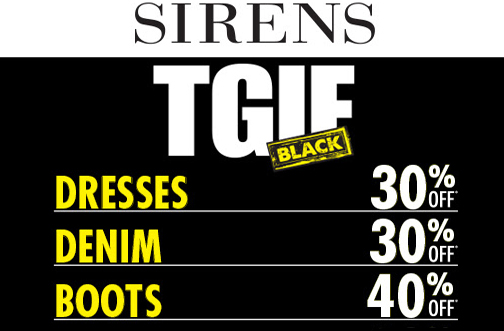 Sirens TGI Black Friday Sale