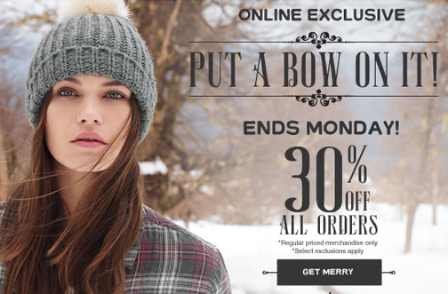 Garage 30% Off + 50% Off Sale