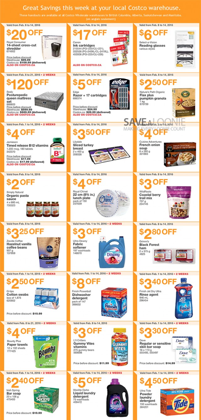 Costco Warehouse Coupons Feb 8th 14th — Deals from SaveaLoonie!