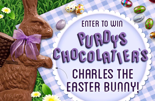 Purdys Chocolatier Charles The Easter Bunny Giveaway