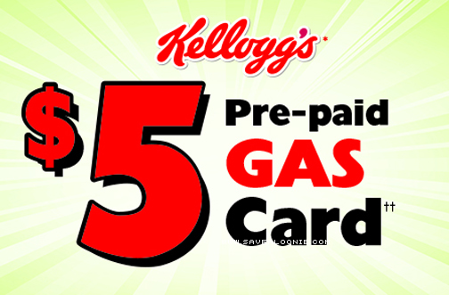 Kellogg’s Pre-Paid Gas Card Offer