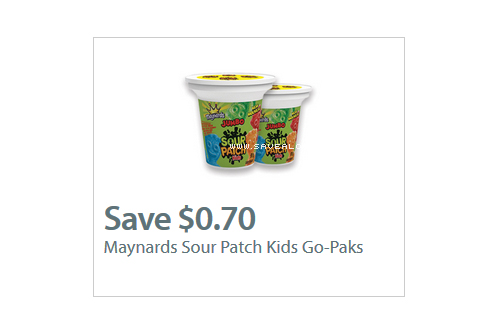 Maynards Sour Patch Kids Go-Paks Coupon