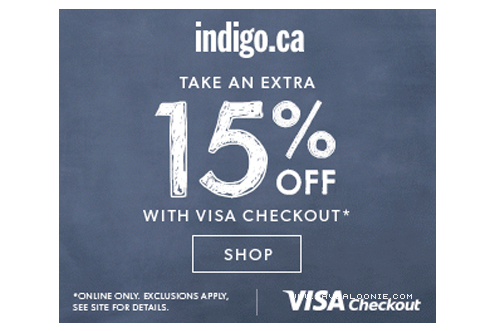 Indigo – 15% off with Visa Checkout