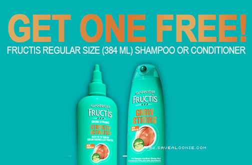 Get 2 Garnier Fructis Shampoo or Conditioner FPC’s