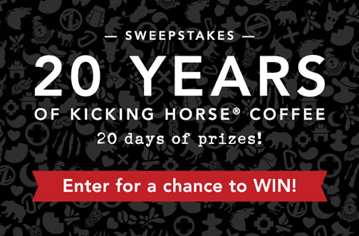 Kicking Horse Coffee 20 Years Sweepstakes