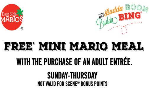 East Side Mario’s Kids Eat Free