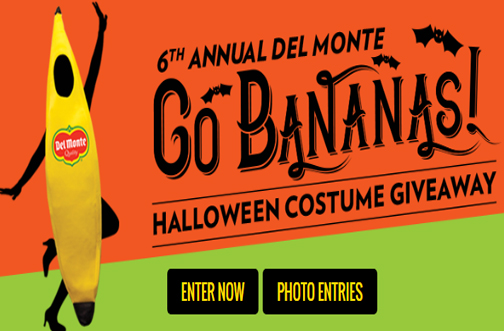 Del Monte Go Bananas Halloween Costume Giveaway