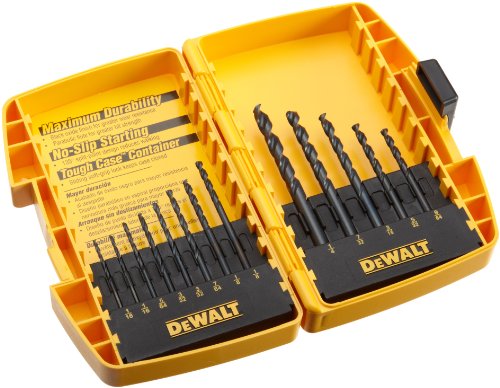 DEWALT Black Oxide Split Point Twist Drill Bit Assortment, 13-Piece