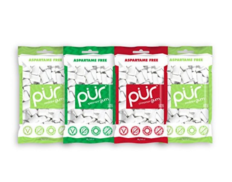 PUR Gum Aspartame Free Gum, Variety Pack, (2.8 Ounce X 4), 0.7 Pound