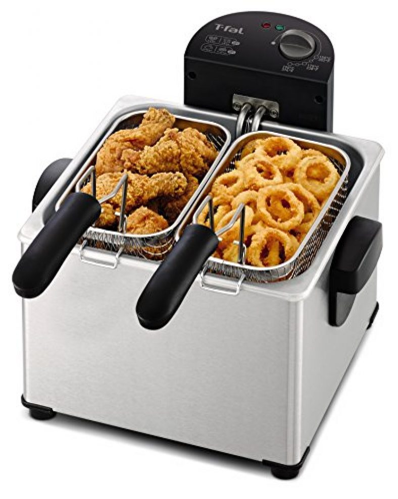 Tfal Triple Basket Deep Fryer with Stainless Steel Removable Pot and