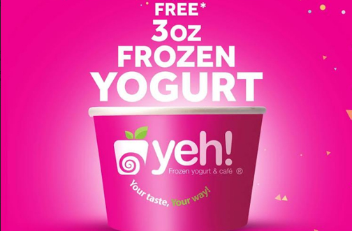 Yeh! Frozen Yogurt & Cafe – Free Frozen Yogurt!