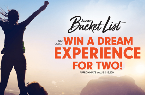 Bueno Bucket List Contest