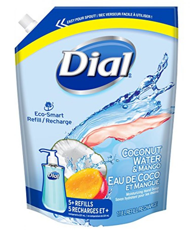 Dial EcoSmart Hand Soap Refill, Coconut Water Mango , 1.18 Liter
