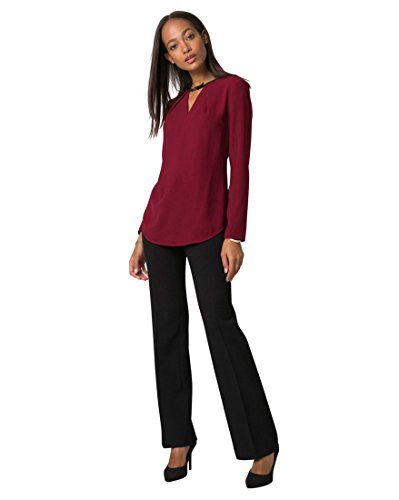 Le Château Women’s Long Sleeve Crew Neck Blouse