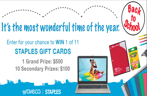 Save.ca & Staples Back to School Contest