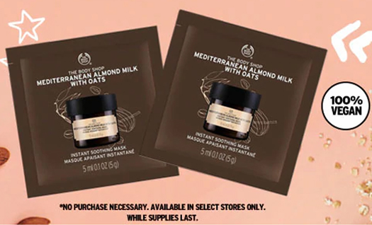 FREE The Body Shop Mediterranean Almond Milk Mask Samples