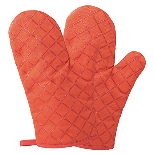 Homever Cotton Oven Mitts with Silicone, Heat Resistant to 464° F