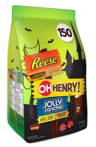 HERSHEY’S Halloween Candy Assortment (Reese, Reese’s Piece, Oh Henry, Jolly Rancher) 150 Count