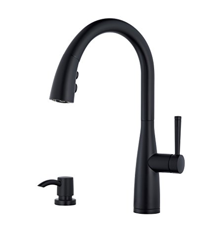 Pfister Raya 1-Handle Pull-Down Kitchen Faucet, Black