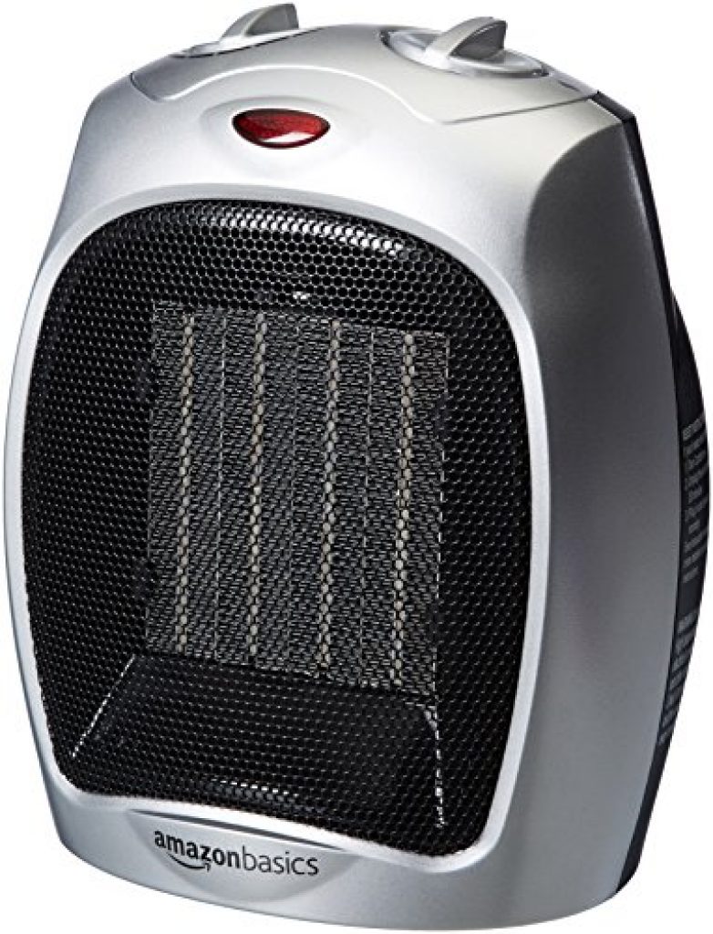 AmazonBasics 1500 Watt Ceramic Space Heater with Adjustable Thermostat