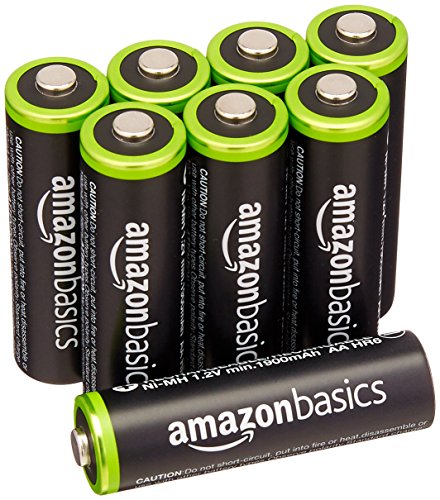 AmazonBasics AA Rechargeable Batteries (8-Pack) Pre-charged – Packaging May Vary