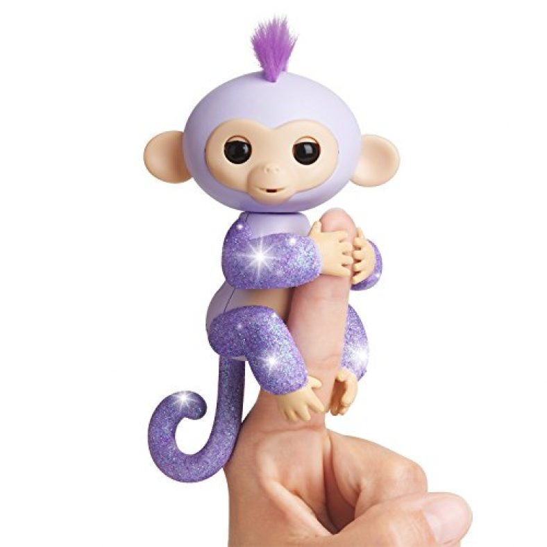 Fingerlings Glitter Monkey Kiki (Purple Glitter) Interactive Baby