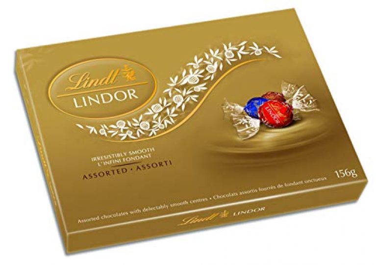 Lindt Lindor Assorted Chocolates Gift Box, Milk, Dark and Hazelnut, 156g — Deals from SaveaLoonie!