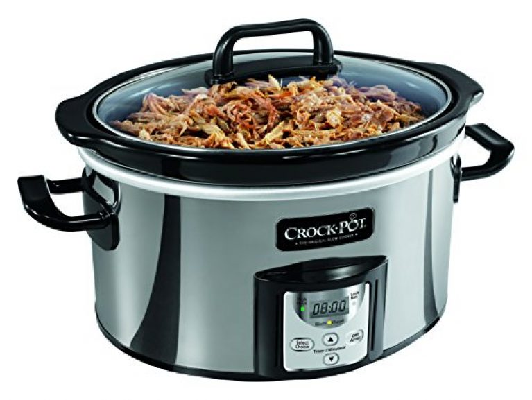 CrockPot Oval Programmable Slow Cooker, 4 Quart, Stainless — Deals