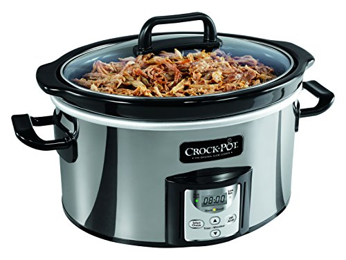 Crock-Pot Oval Programmable Slow Cooker, 4 Quart, Stainless